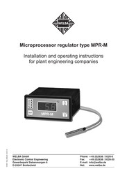WELBA MPR-M Installation And Operating Instructions Manual