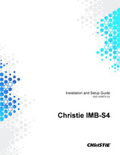 Christie IMB-S4 Installation And Setup Manual