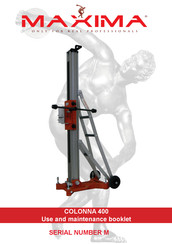 Maxima COLONNA 400 Use And Maintenance Booklet