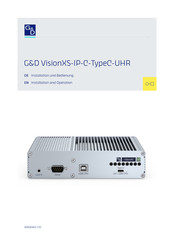 G&D VisionXS-IP-C-TypeC-UHR Installation And Operation Manual