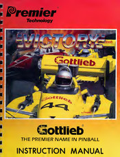 Premier Technology Gottlieb Victory 1987 Instruction Manual