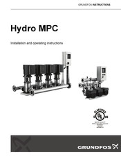 Grundfos Hydro MPC Series Installation And Operating Instructions Manual