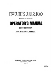 Furuno FG-11-B Mark-3 Operator's Manual