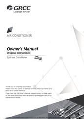 Gree GWH09QB-K6DND4C/I Owner's Manual