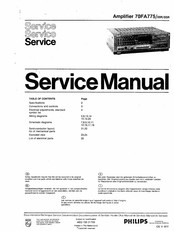 Philips 70FA775 Service Manual