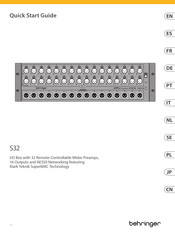 Behringer DIGITAL SNAKE S32 Quick Start Manual