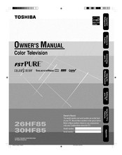 Toshiba 26HF85 Owner's Manual