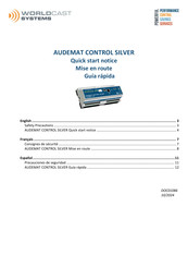 Worldcast Systems AUDEMAT CONTROL SILVER Quick Start Notice