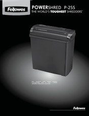 Fellowes POWERSHRED P-25S Manual
