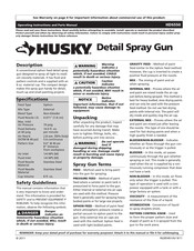 Husky HDS550 Operating Instructions And Parts Manual