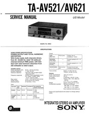 Sony TA-AV621 Service Manual