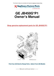 GE JB450G P1 Series Use And Care & Installation Manual