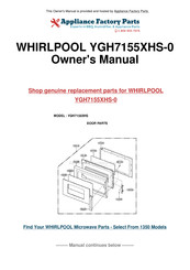 Whirlpool YGH7155XHS-0 Use And Care Manual