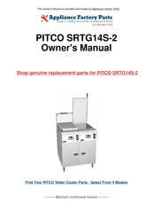 Pitco SRTG14S-2 Installation & Operation Manual