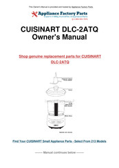 Cuisinart Mini-Prep Plus DLC-2ATQ Instruction/Recipe Booklet