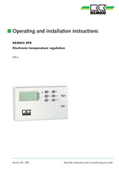 REMKO ATR-4 Operating And Installation Instructions