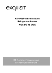 Exquisit KGC270-45-040E Instruction Manual