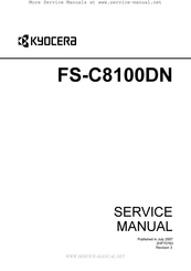 Kyocera KYOCERA FS-C8100DN Service Manual