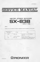 Pioneer SX-838 F Service Manual