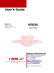 Applent Instruments anbai AT9220A User Manual