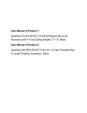 QualGear pro-av QG-PRO-PM-1FT-B Installation Manual