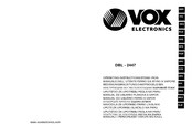 VOX electronics DBL-2447 Operating Instructions Manual