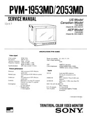 Sony TRINITRON PVM-2053MD Service Manual