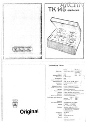 Grundig Deluxe TK 145L Instruction Manual