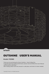 ORISON OUTSHINE F61985 User Manual