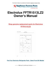 Electrolux Frigidaire FFTR1513LZ2 Use & Care Manual