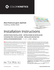 COLORKINETICS Blast Powercore gen5 Installation Instructions Manual