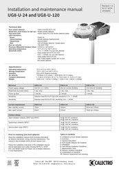 CALECTRO UG8-U-24 Installation And Maintenance Manual