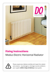 DQ HEATING Modus-E 4.600/17-W-P Fixing Instructions