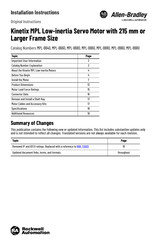 Rockwell Automation MPL-B660 Installation Instructions Manual