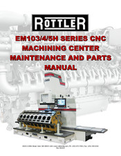 Rottler EM103H Series Maintenance And Parts Manual