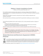 Haivision Makito X Decoder 2.2 Installation Manual