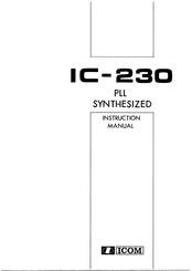 Icom IC-230 Instruction Manual