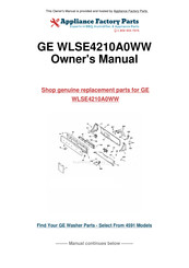 GE WHSE3100 Owner's Manual