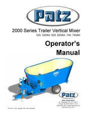 Patz Corporation 2000 Series Operator's Manual