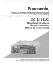 Panasonic CQE15EUC - AUTO RADIO/CASSETTE Operating Instructions Manual