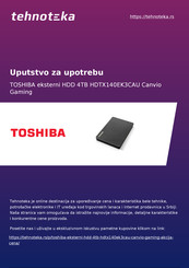 Toshiba CANVIO Gaming HDTX140EK3CAU User Manual