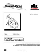 Windsor CMD20 Operating Instructions Manual