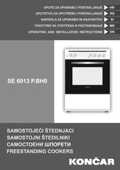 Koncar SE 6013 P.BH0 Operating And Installation Instructions