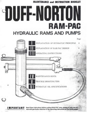 Duff-Norton RAM-PAC Maintenance And Instruction Manual