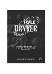Pyle Dryver PLAD3300D Owner's Manual