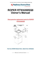 Roper RTW4200SQ0 User Instructions