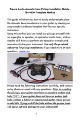Trance Audio Amulet Ultra Multi Installation Manual