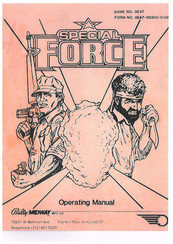 Bally MIDWAY SPECIAL FORCE 0E47 Operating Manual