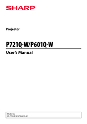 Sharp P601Q-W User Manual