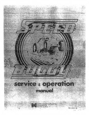 Data East Speed Buggy Service And Operation Manual